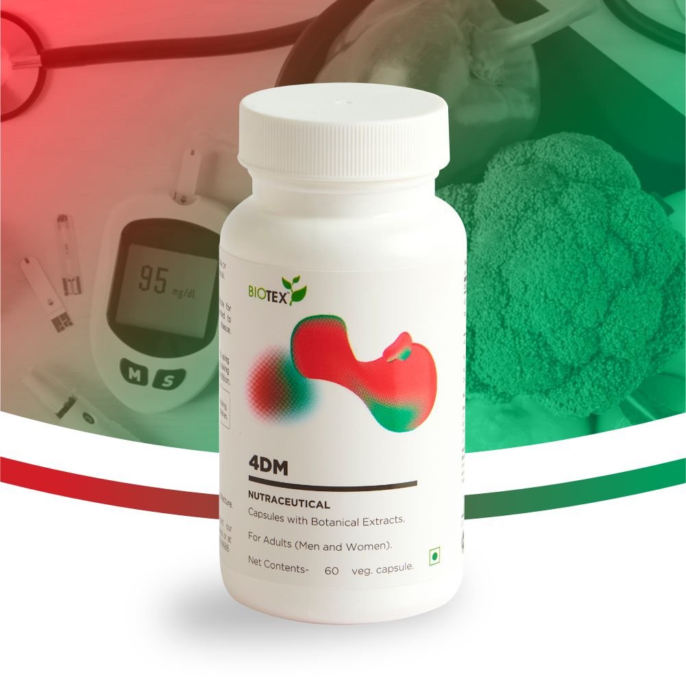 Biotex 4DM Metabolic Support and Healthy Glucose Balance Supplement Bottles