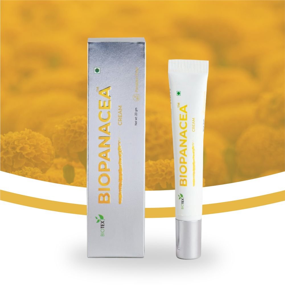 Biotex Biopancea Cream 20g tube - Ayurvedic Marigold extract topical formula for soothing skin care