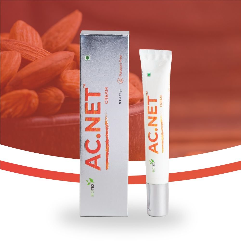 Biotex AC.NET Cream - Paraben-free Ayurvedic skin care cream with Almond oil