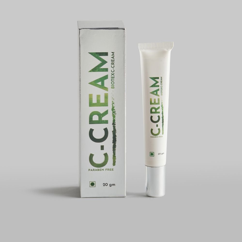 Biotex C Cream 20g tube - Ayurvedic topical formula with natural Vitamin C from Amla extract