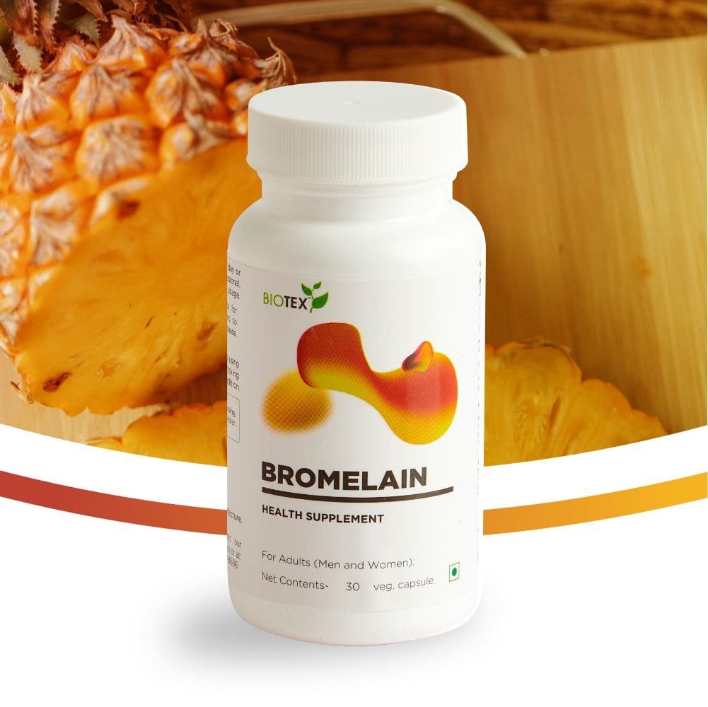 Biotex Bromelain - Plant-Based Pineapple Stem Enzyme Dietary Supplement for Digestive