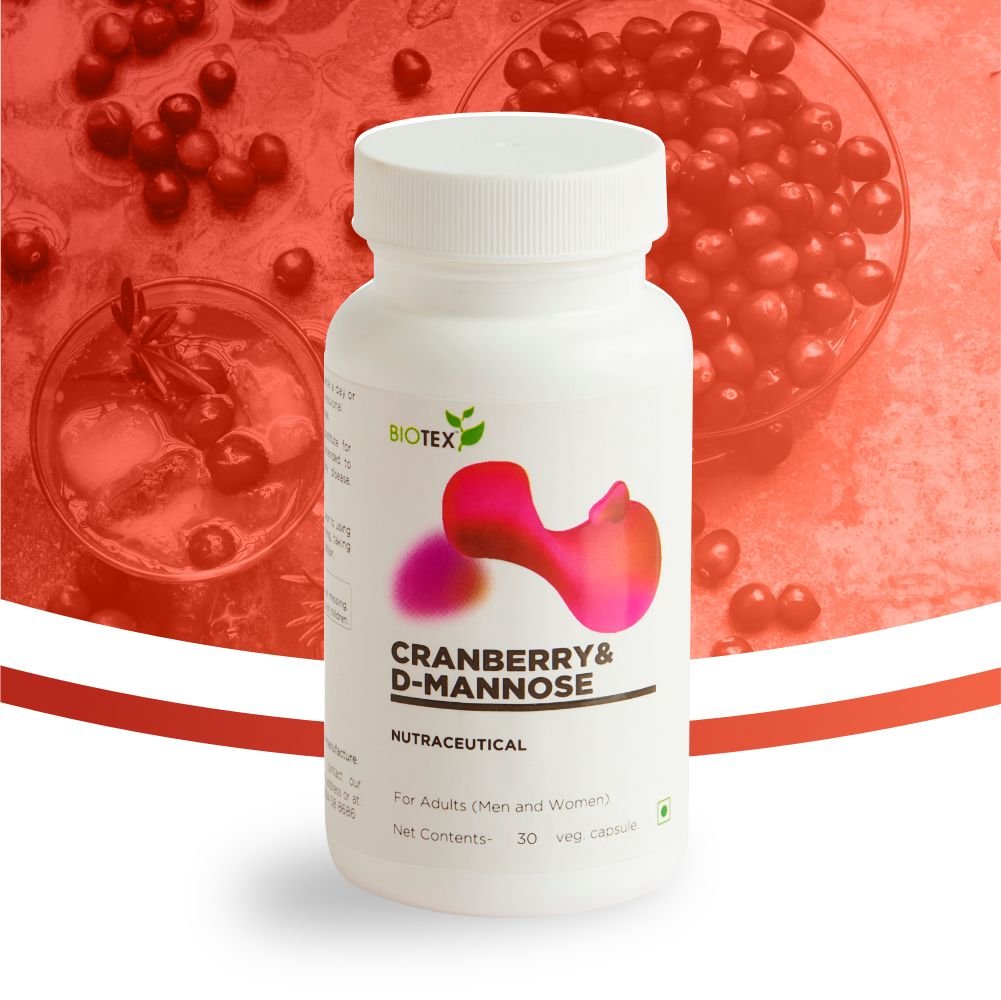 Biotex Cranberry D-mannose - Nutritional Support Supplement with Antioxidants and Botanical Extracts