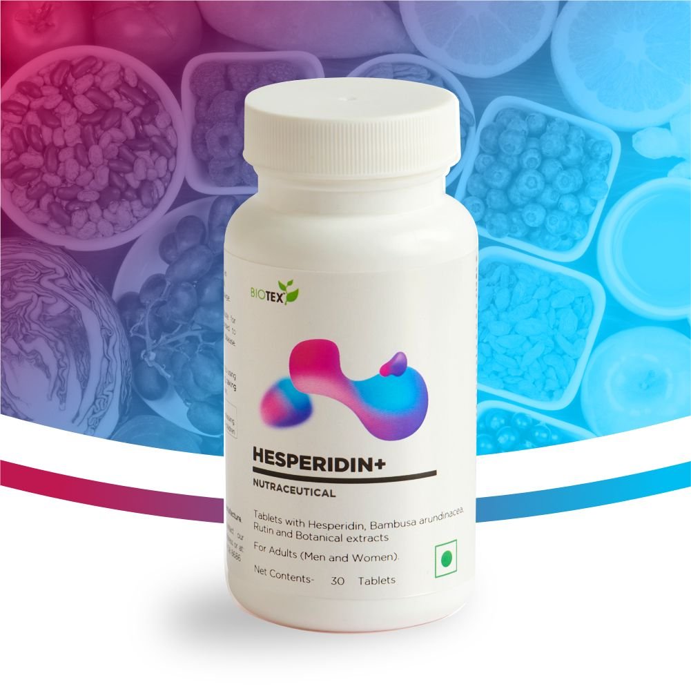 Biotex Hesperidin+ - Concentrated Citrus Bioflavonoid Antioxidant Supplement for Vascular Support