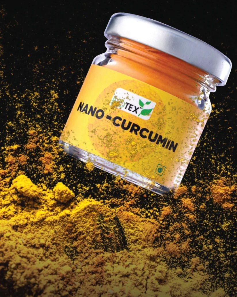 Biotex Nano Curcumin Powder packaging - High-absorption water-soluble curcuminoid daily dietary supplement